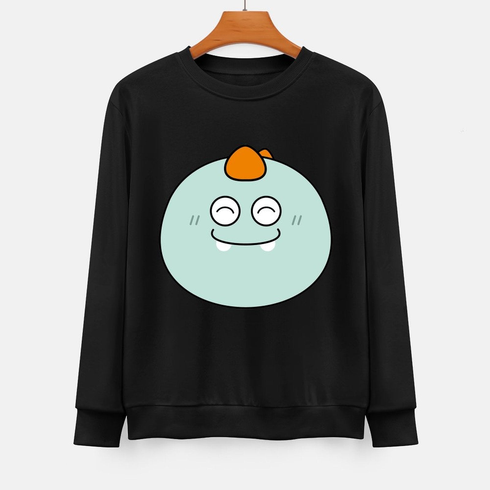 Front Patterned Long Sleeve TopPocket Tee BasicSeries